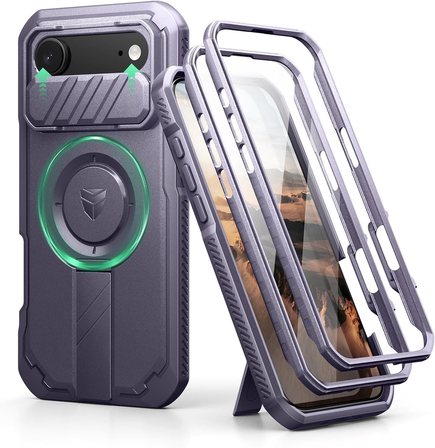 Dexnor iPhone Air Case with Slide Camera Cover & Kickstand