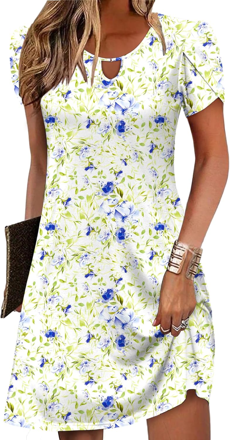 Zeagoo Women's Casual A-Line Dresses with Pockets for Summer