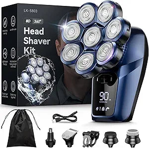 8D Head Shavers for Bald Men - Upgraded Rotary Shaver Kit