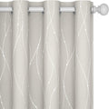 Deconovo Beige Curtains for Living Room - Light Darkening Drapes