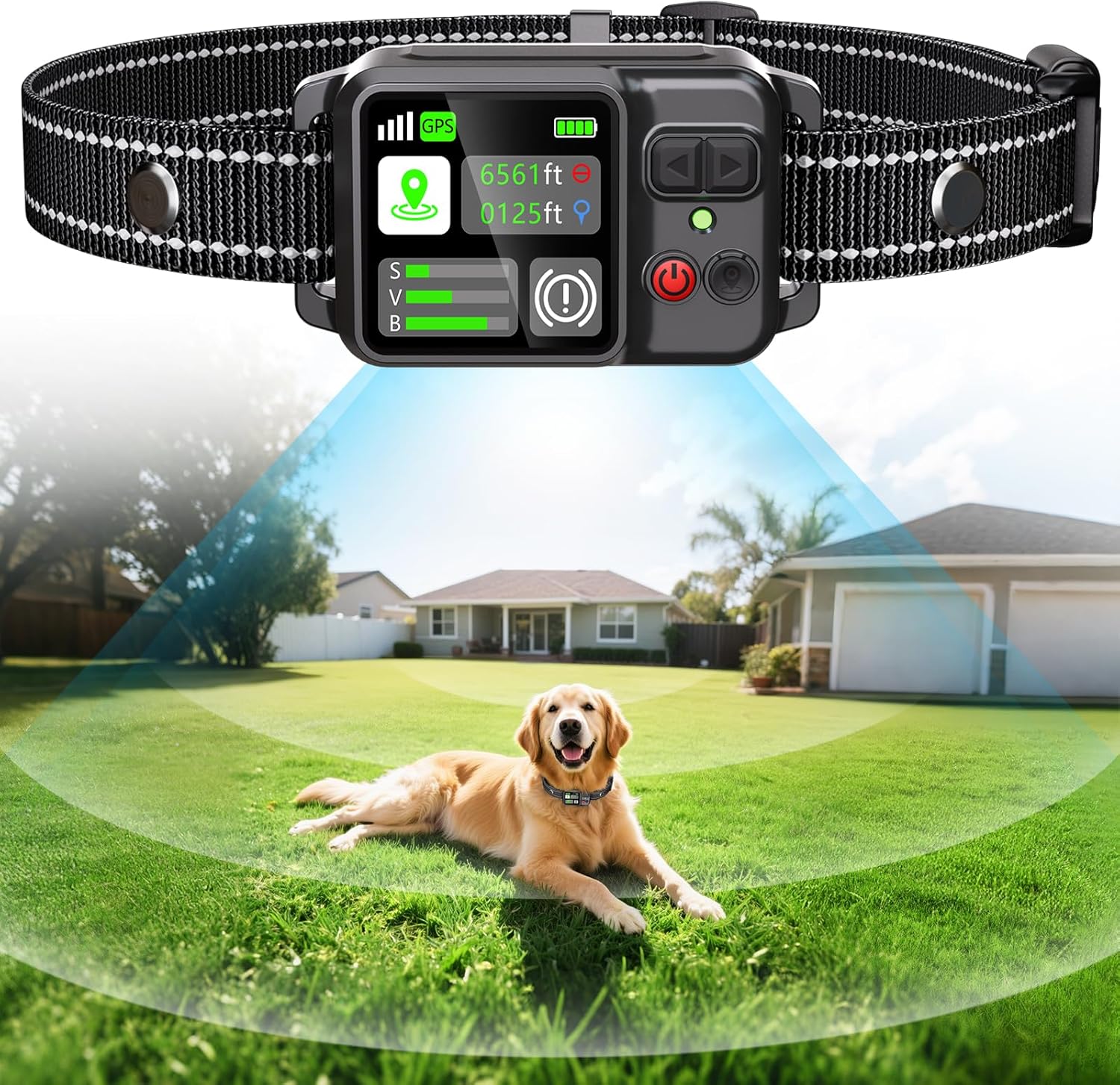 GPS Wireless Dog Fence Collar for Safe Outdoor Play and Training