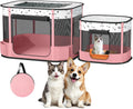 Portable Cat Playpen with Litter Area - Foldable Kitten and Puppy
