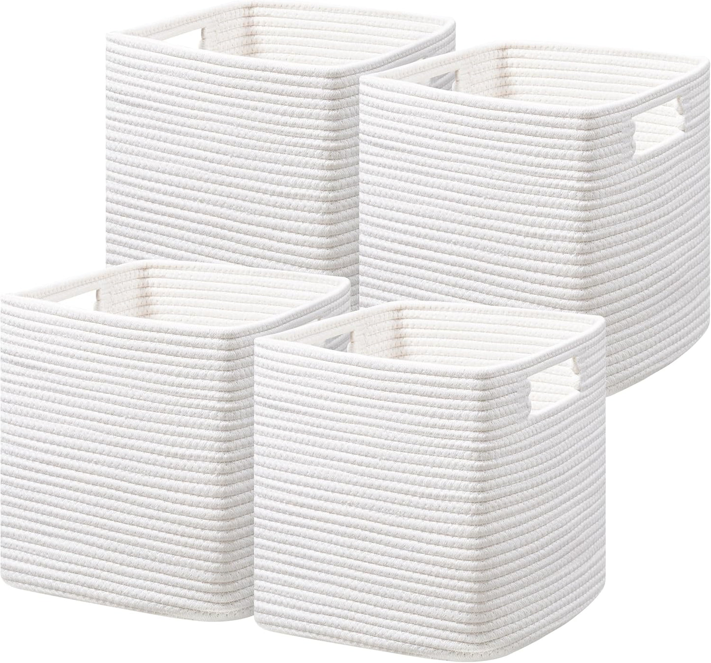 UBBCARE Cotton Rope Woven Storage Cubes for Organizing Home
