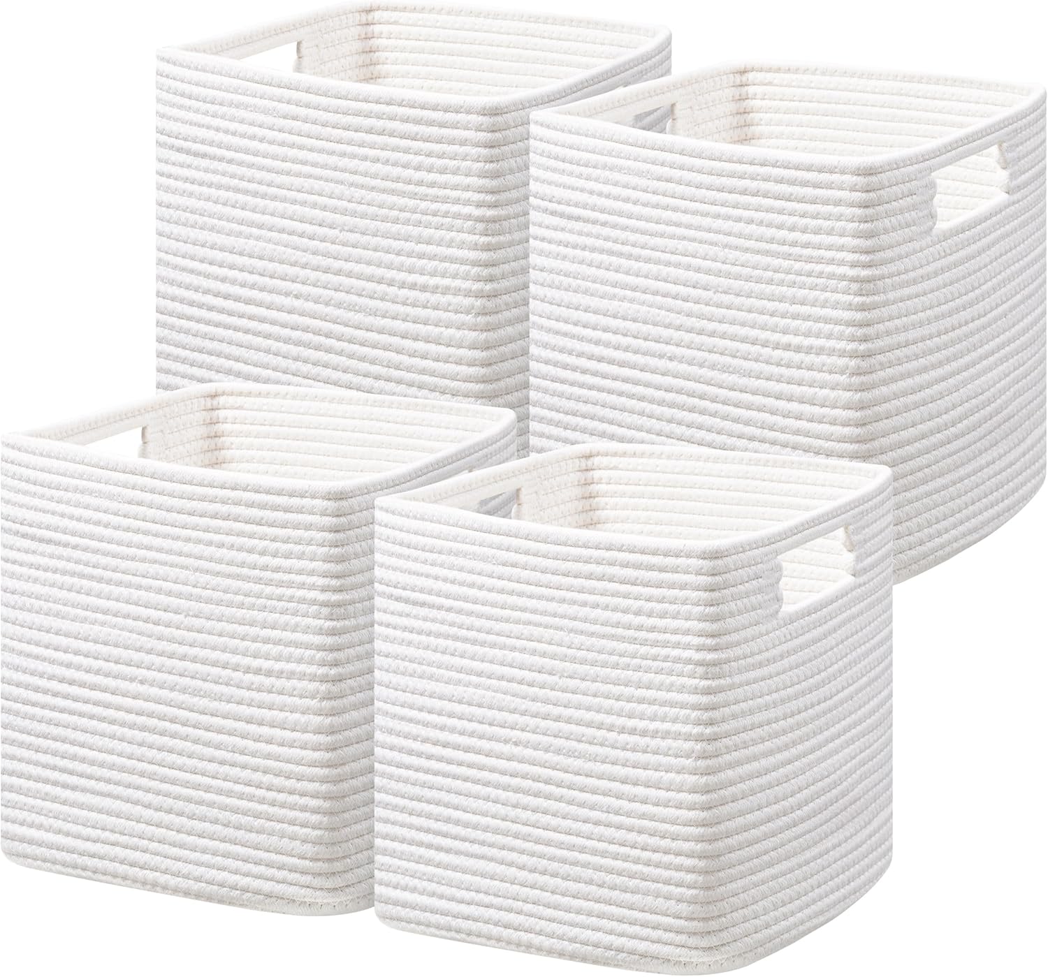 UBBCARE Cotton Rope Woven Storage Cubes for Organizing Home