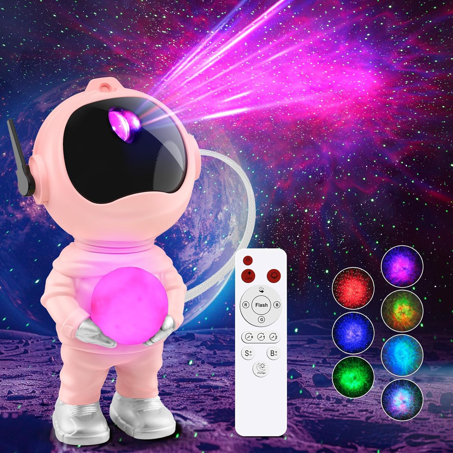3-in-1 Star Projector: 33 Light Effects, Remote Control, LED Nebula Night Light - YOVAKO
