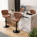 Modern Bar Stools Set of 4 - Adjustable Swivel Counter Height Stools