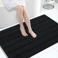 Grandaily Chenille Striped Bathroom Rug 47x32 - Extra Thick Plush