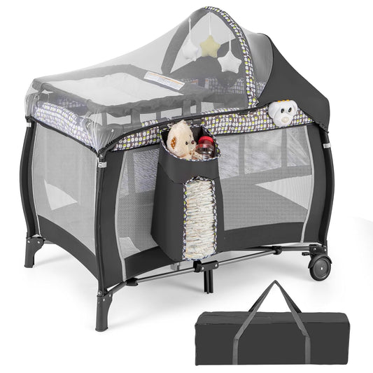 HONEY JOY Pack and Play 4-in-1 Nursery Center for Babies