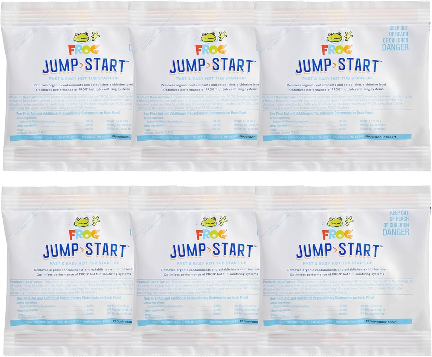 FROG Jump Start for Hot Tubs - Chlorine Shock Treatment Pack
