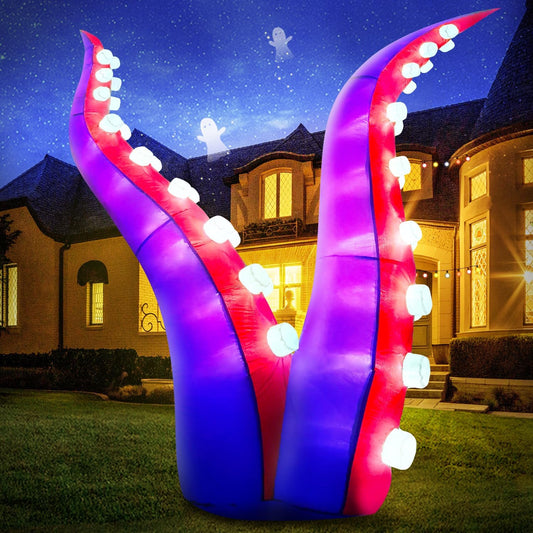 Halloween Inflatables Decorations with LED Lights for Yard Fun
