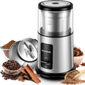One Touch Coffee Grinder Electric - Quiet, Removable Stainless Steel
