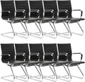 Comfortable Leather Conference Chairs - Set of 10
