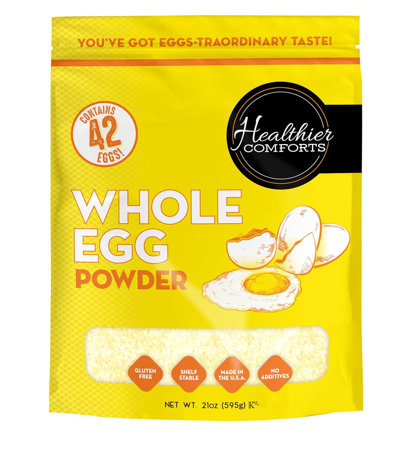 Healthier Comforts Whole Egg Powder for Baking and Camping