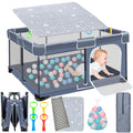 Foldable Baby Playpen with Mat 50x50 in - Portable Play Area
