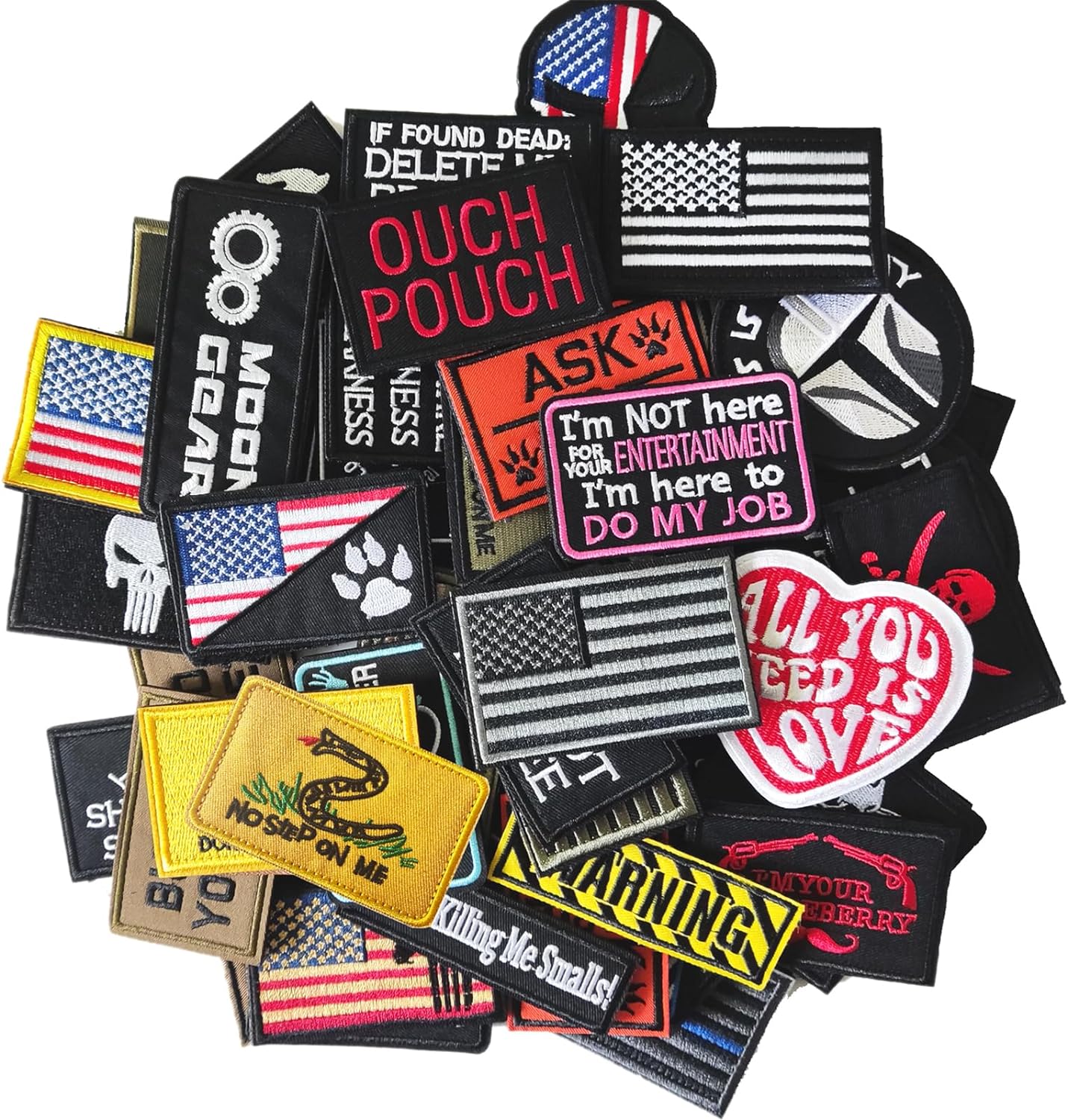 Premium Tactical Morale Patches Set - 20 Unique Designs