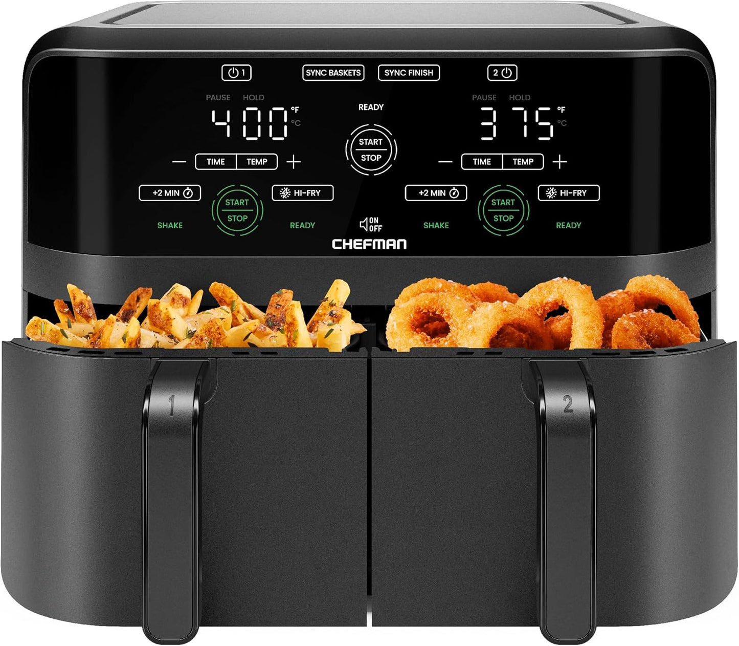 Chefman Dual Basket Air Fryer - Hi-Fry Power