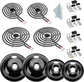 Porcelain Drip Pan & Electric Burner Set with Receptacle Kit