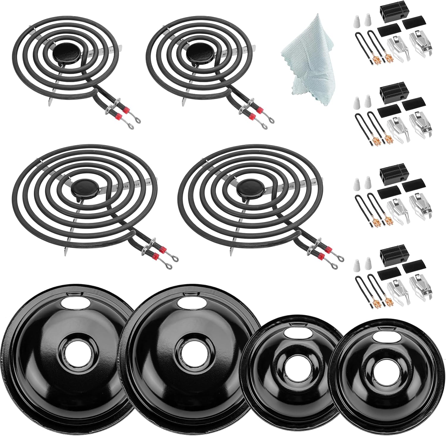 5304430149 5304430150 Porcelain Drip Pan Set for Electric Stoves