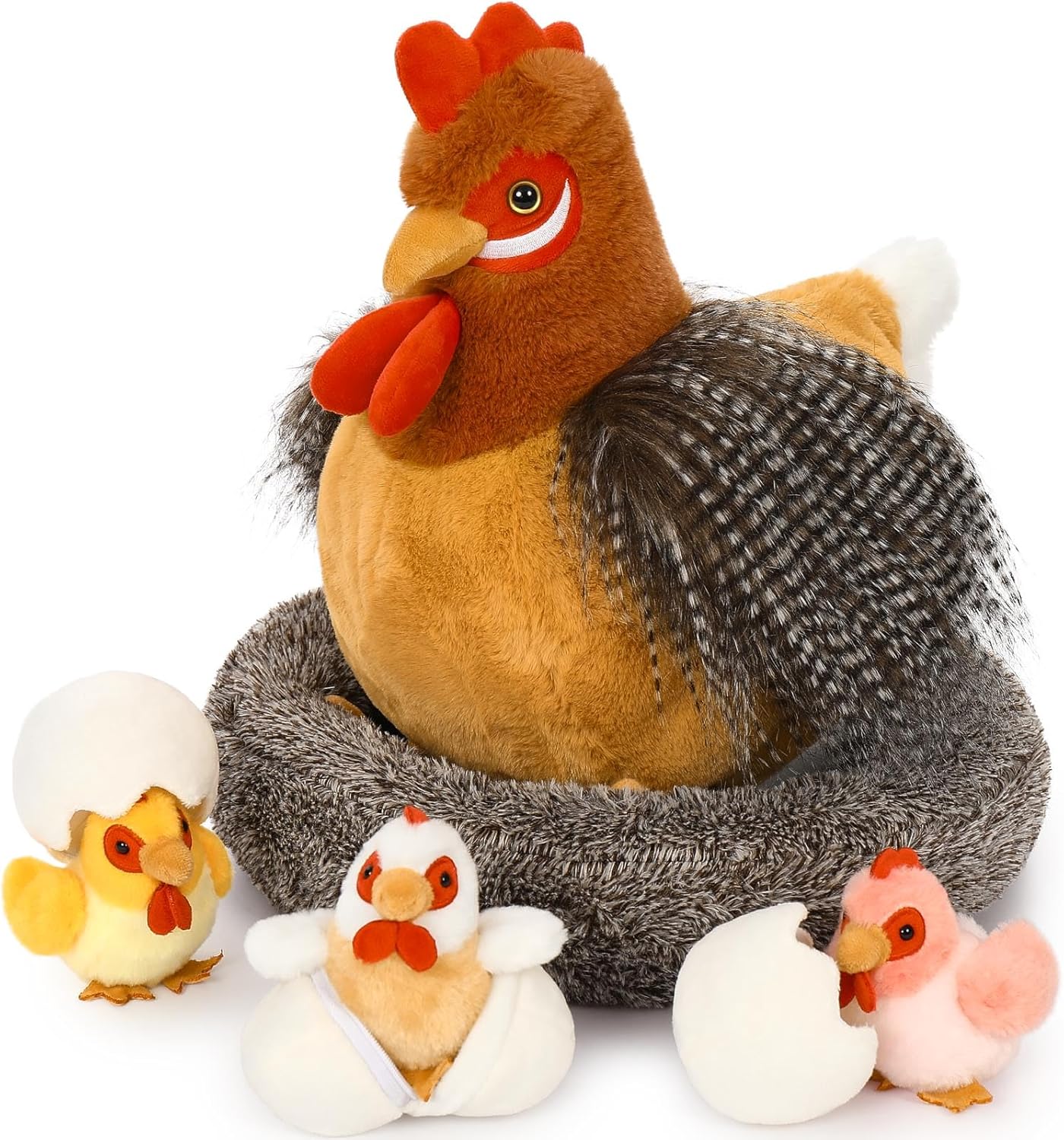 MaoGoLan Chicken Stuffed Animals Set with Hen and Baby Chicks