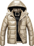 CREATMO US Men's Puffer Jacket Waterproof Winter Parka - Warm Thicken