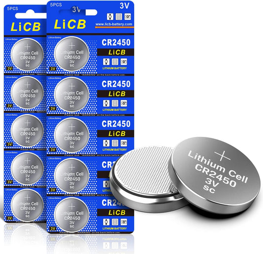 Long-Lasting Power: LiCB 10 Pack CR2450 Battery