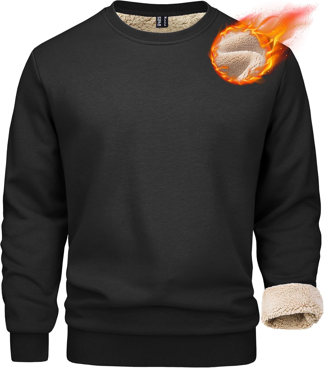 MAGCOMSEN Men's Sherpa Lined Sweatshirts for Warmth and Style