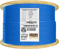 Cat6A Shielded Plenum Cable 1000ft FTP 23AWG 650MHz - Bulk Reel