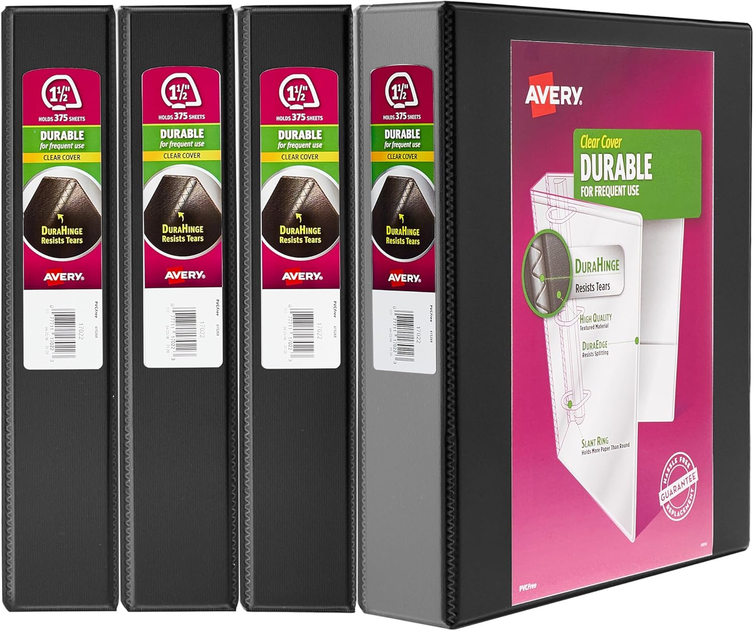 Avery Durable View 3 Ring Binder with 1-1/2 Inch Slant Rings