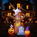 8FT Halloween Inflatables Tree - Spooky Yard Decoration for Lawn