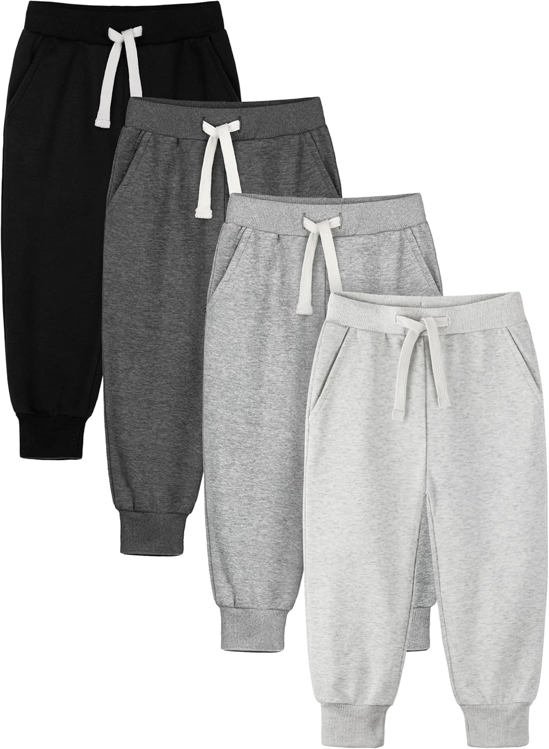 HXP 4 Pack Toddler Boys Sweatpants for Comfort and Style