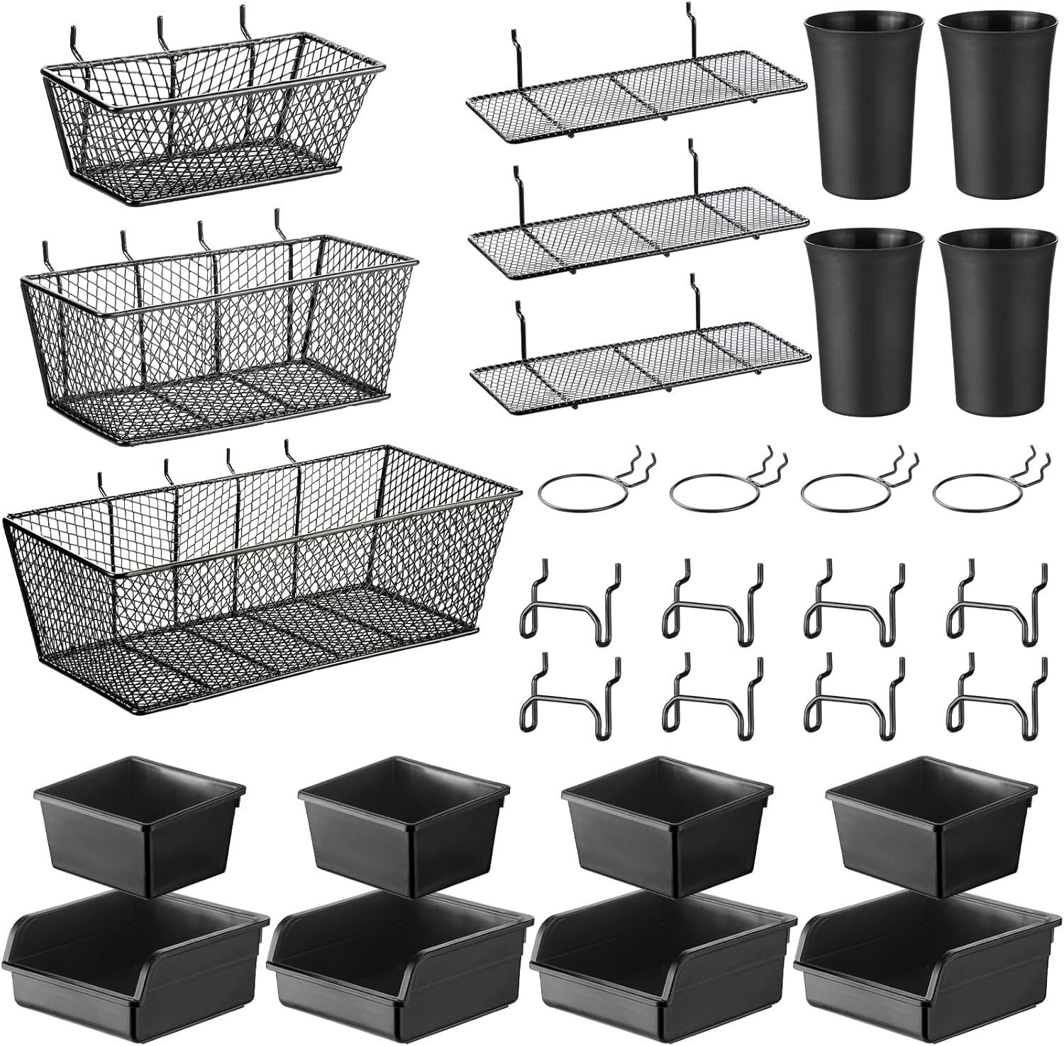 Sieral 30 Pcs Pegboard Organizer Accessories Kit for Storage