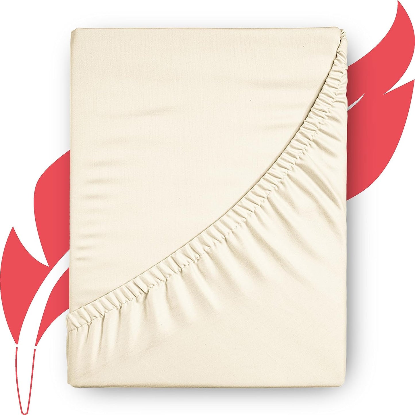 100% Egyptian Cotton King Size Fitted Sheet for Ultimate Comfort