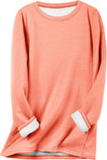 Women's Sherpa Lined Fleece Crewneck Sweatshirt Pullover - Cozy Layer