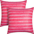 Pack of 2 18x18 Outdoor Pillows Waterproof Throw Pillows - Pebble Red