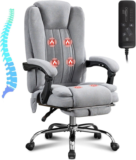 Massage Office Chair with Heat and 6 Vibration Points for Comfort
