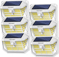 TECKNET 231 LED Solar Motion Lights Outdoor 6 Pack - Bright Wide-Angle