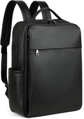 MASINTOR 15.6 inch PU Leather Laptop Backpack for Women
