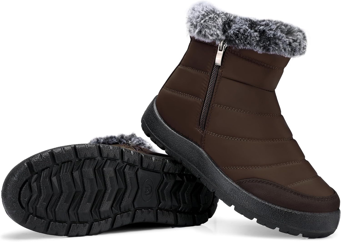 SHIBEVER Women Winter Snow Boots: Waterproof Warm Booties