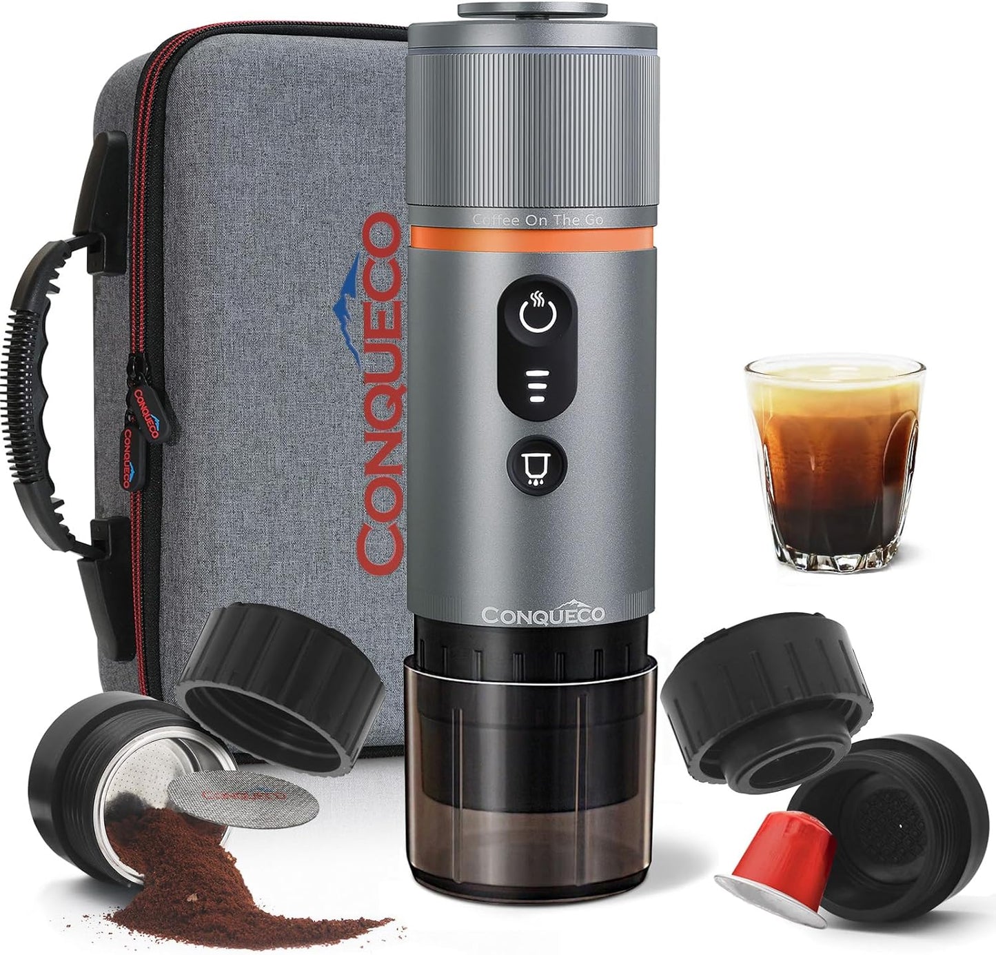 CONQUECO Portable Espresso Machine - On-the-Go Energy Boost!