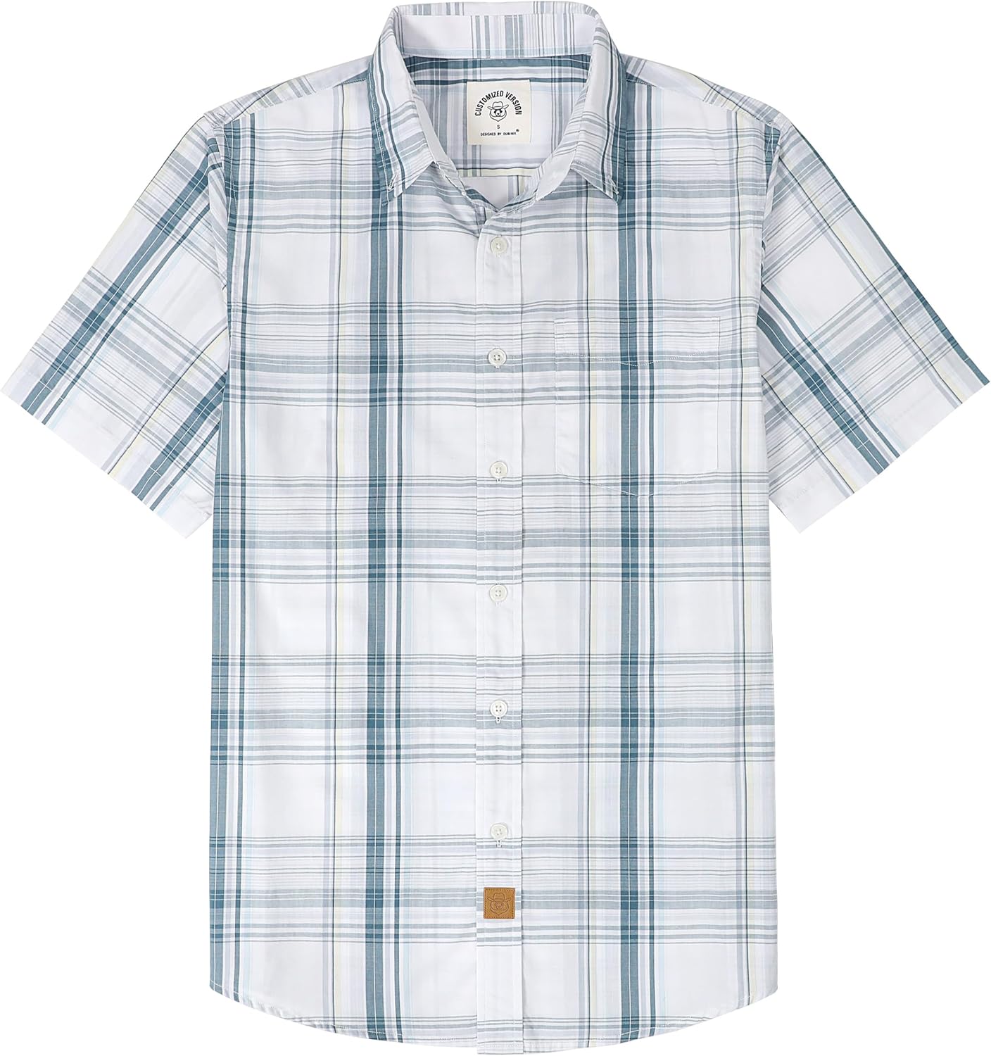 Dubinik Mens Short Sleeve Button Down Shirts for Summer Style