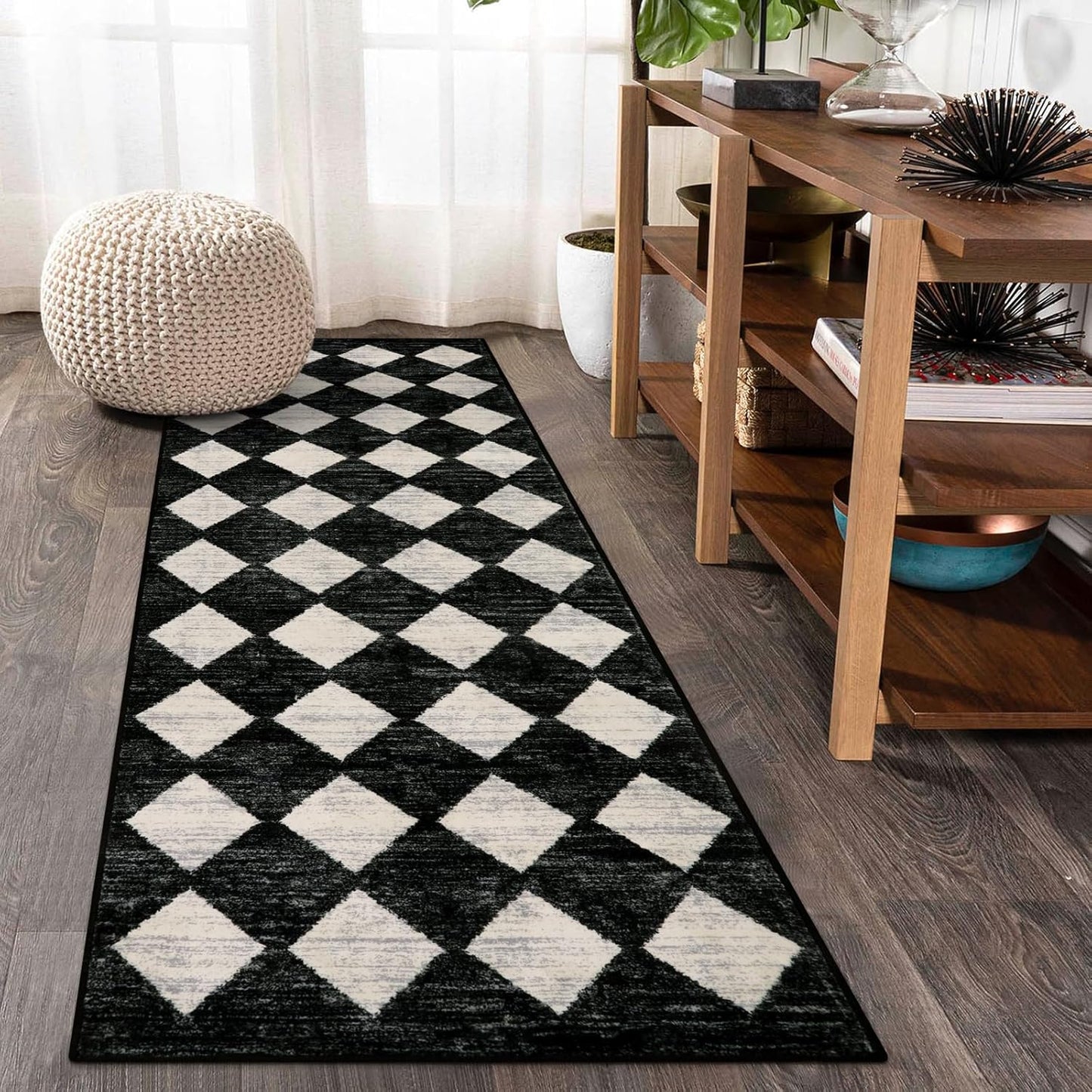 Lahome Moroccan Trellis Runner Rug - Soft Non Slip Indoor Mat