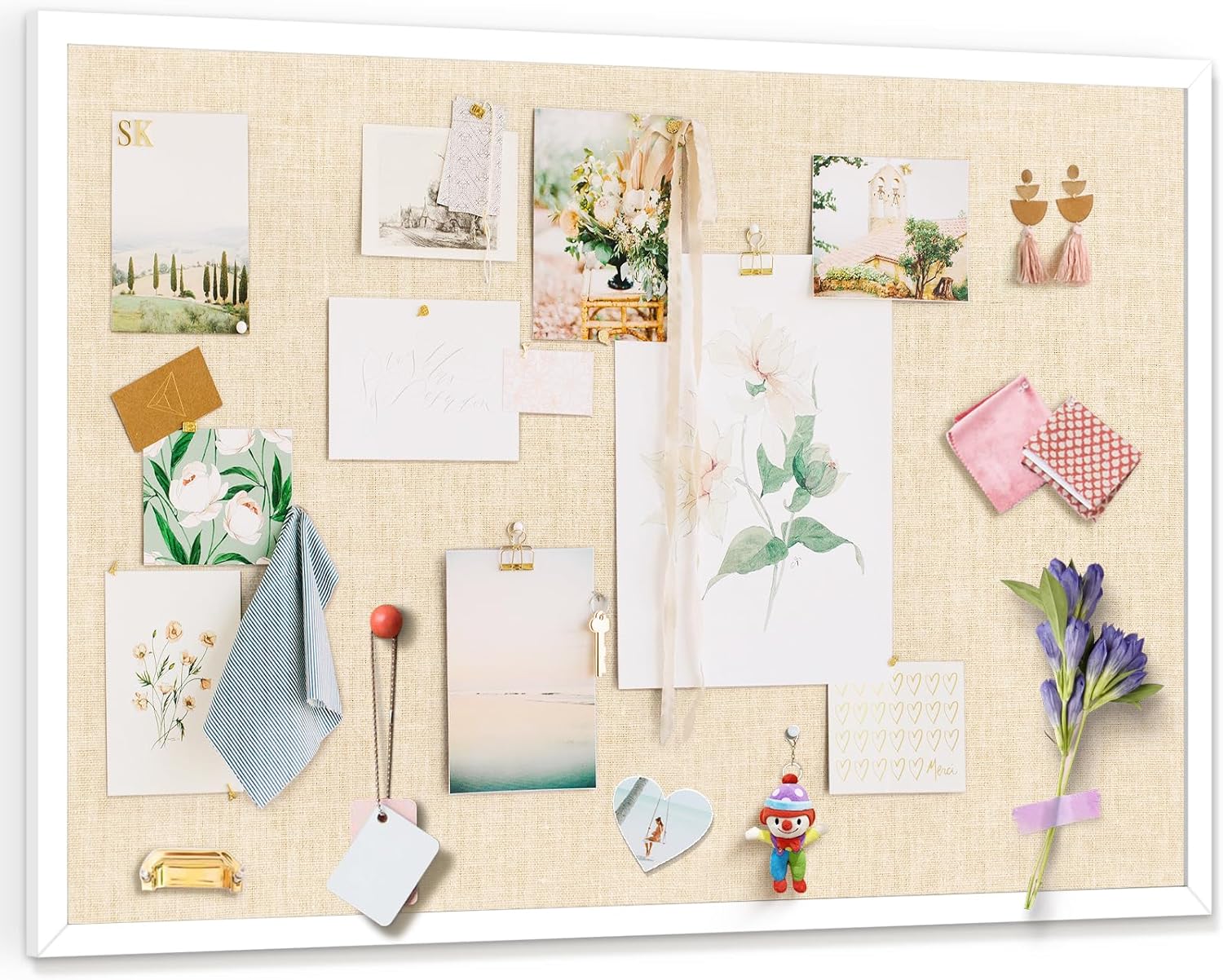 Miratino Large Bulletin Board for Home School Office Decor