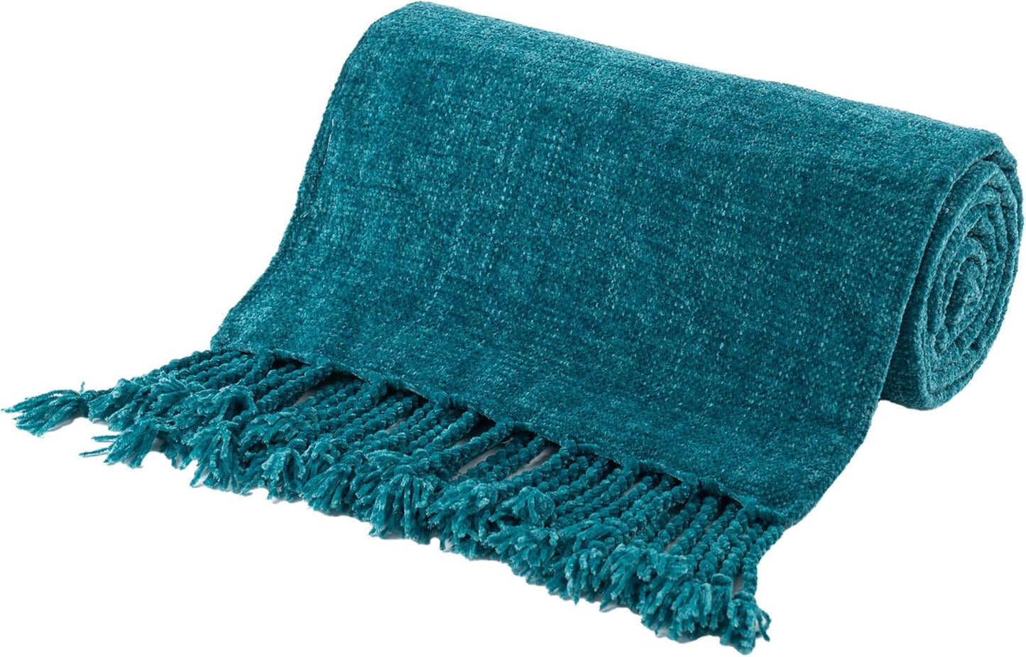 BATTILO HOME Teal Blue Throw Blanket for Couch and Bed