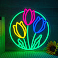 Tulip Neon Sign Flower Neon Lights for Wall Decor - Vibrant LED Accent