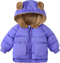 Baby Girls Winter Coat with Bear Hood - Size 5 Toddler Jacket