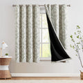 jinchan Blackout Curtains 72 Inch Length 2 Panels Green Damask