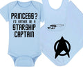 Princess? I'd Rather Be A Starship Captain Baby Onesie Package