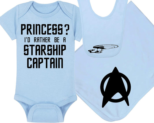 Princess? I'd Rather Be A Starship Captain Baby Gift Set