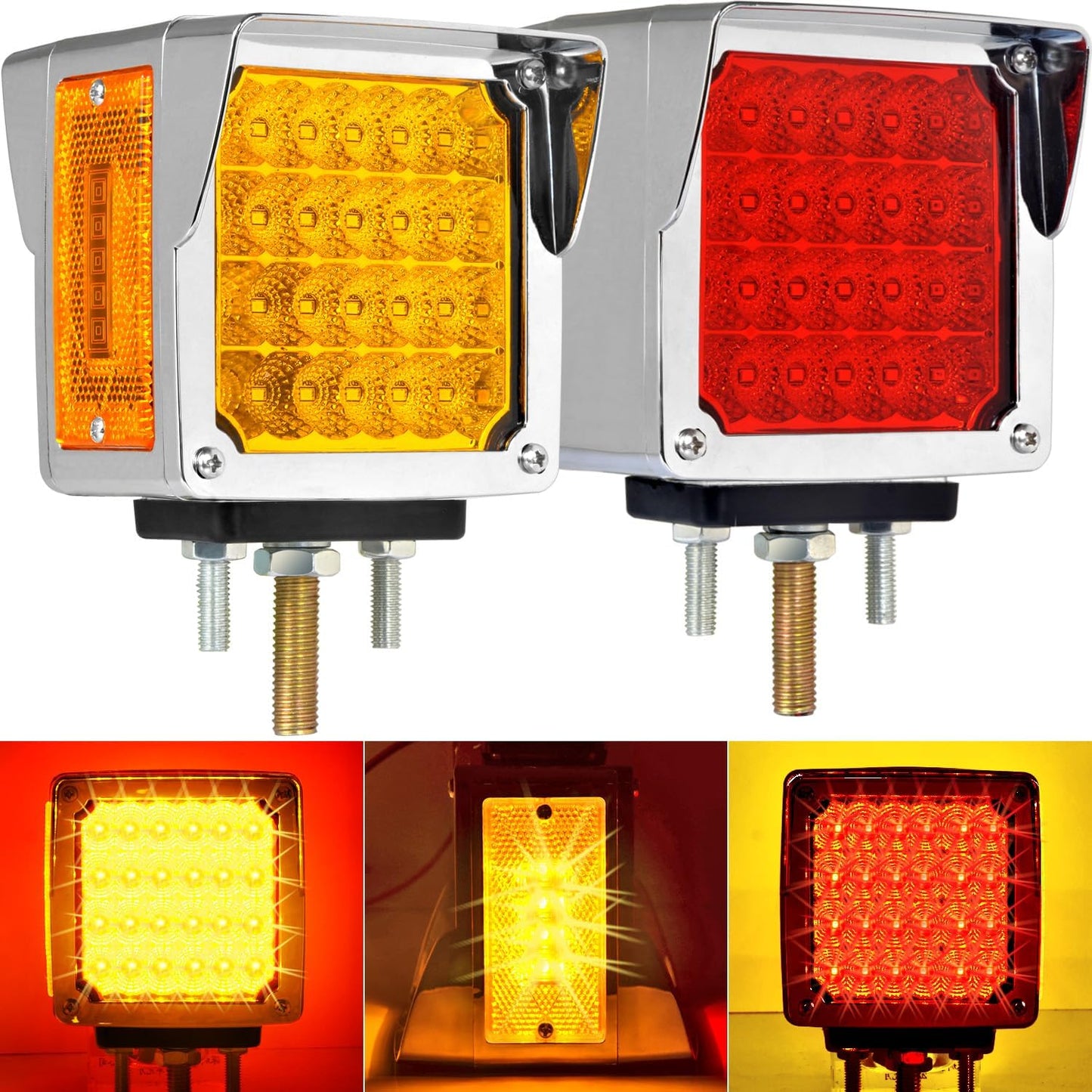 Upgraded 60LEDs Semi Truck Lights for Enhanced Visibility