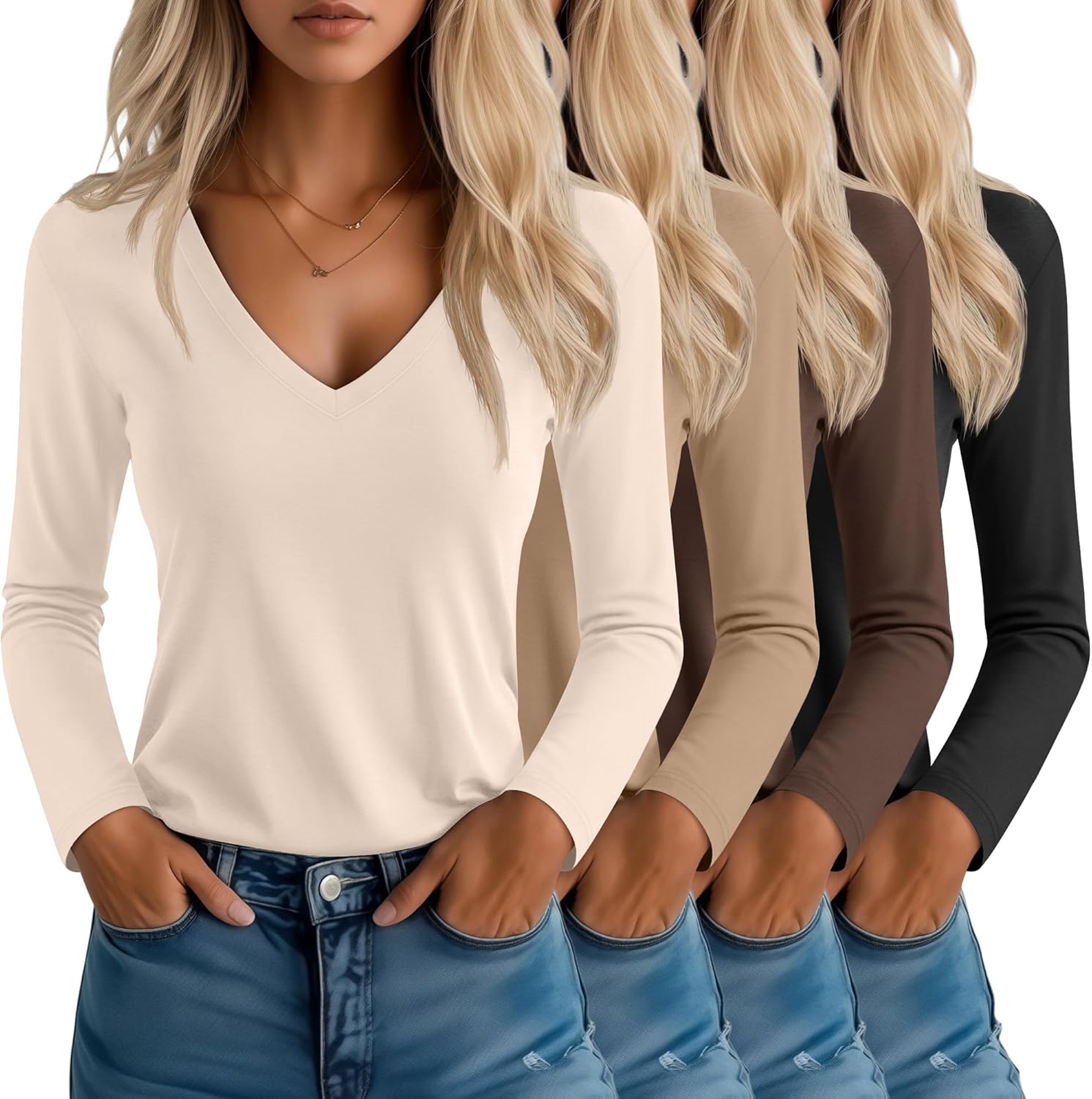 Neer Women's Long Sleeve Casual Tops - Comfortable & Versatile